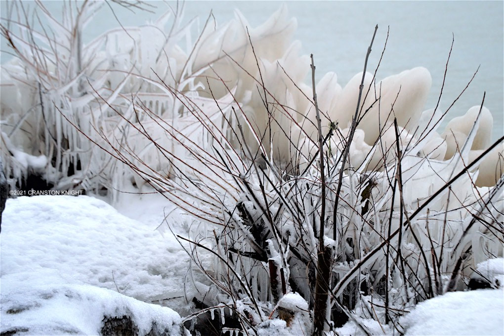 frozen shoreline of chicago