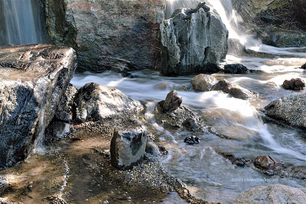 dramatic water against rocks
